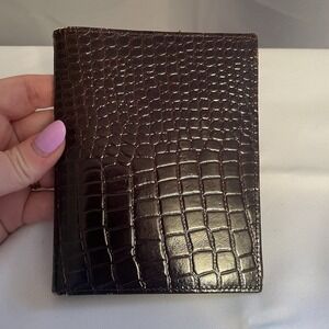 Vintage Lord Buxton Saddle Cowhide Bifold Leather Unisex Card Case Wallet USA
